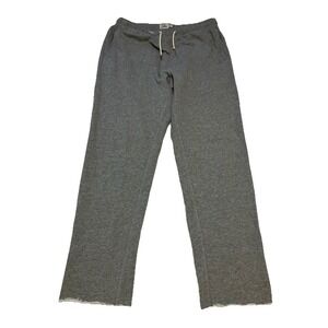 Flint and Tinder Mens Sweatpants Gray Fleece Raw Hem Drawstring Joggers Size M‎
